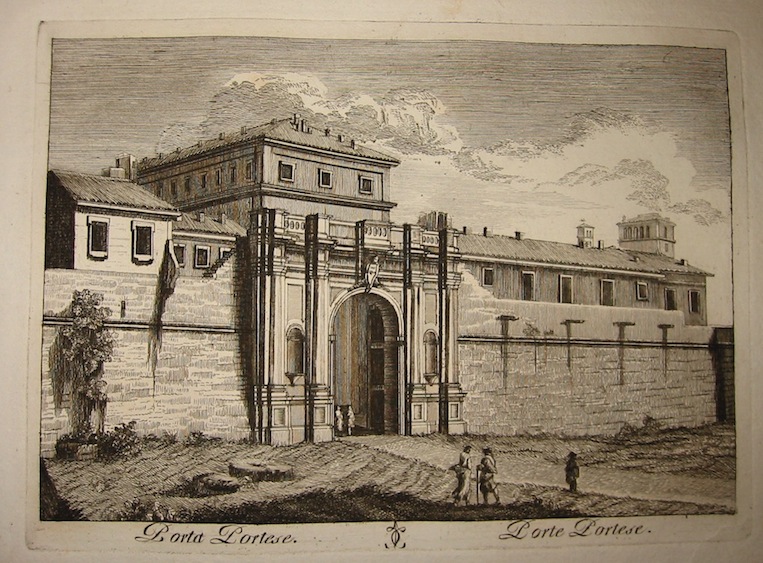 Calcografia di Giuseppe Vasi Porta Portese 1796 Roma 